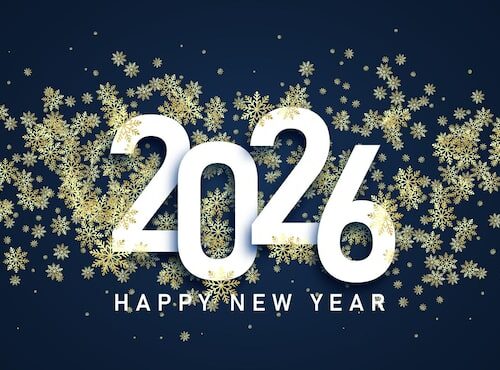 happy new year banner with snowflakes design 1048 21828