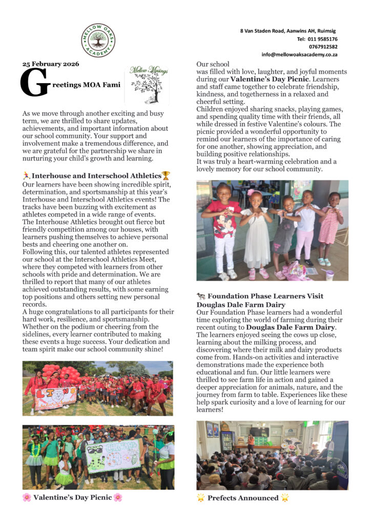 newsletter 25th february 2026