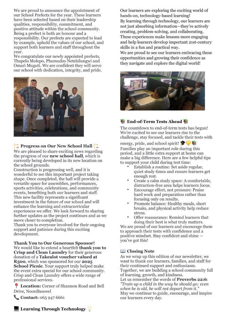 newsletter 25th february 2026