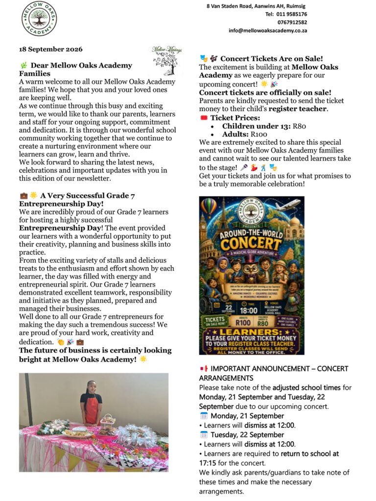 newsletter 18 september 2026 1